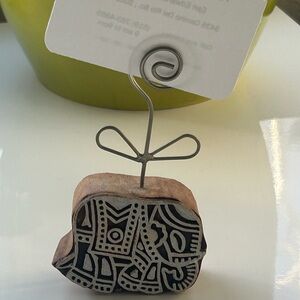 Artistic Wood Elephant Card Holder